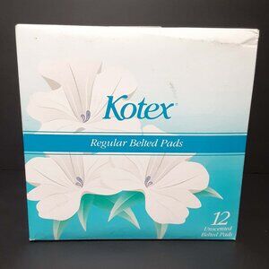Vintage KOTEX Regular Belted Pads Feminine Hygiene NOS / NEW Movie TV Film Prop
